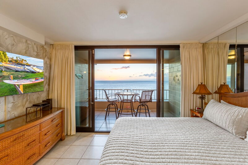 Maui Kai 806 lanai with ocean views, perfect for watching turtles, dolphins, seals, eagle rays and whales